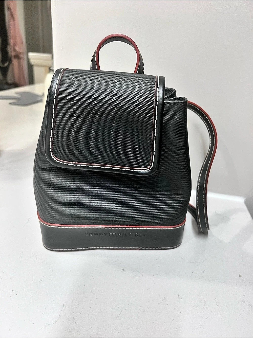 Tommy Hilfiger Black & Red Backpack Like New